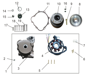 PRO-XT125 Dekla statora